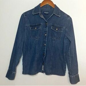 Eddie Bauer Womens Vintage Denim Shirt